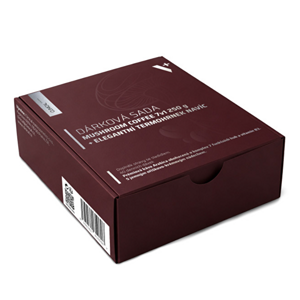 Dárková sada Mushroom Coffee 7v1 250 g + elegantní termohrnek