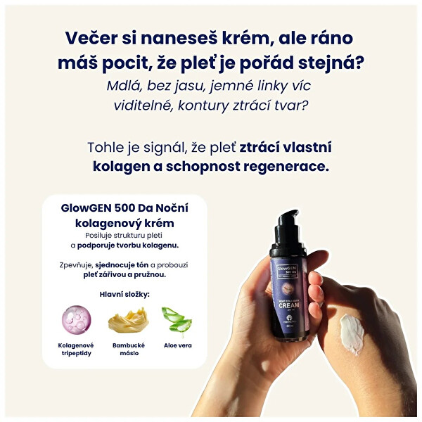 GlowGEN 500 Da Nočný kolagénový krém 30 ml