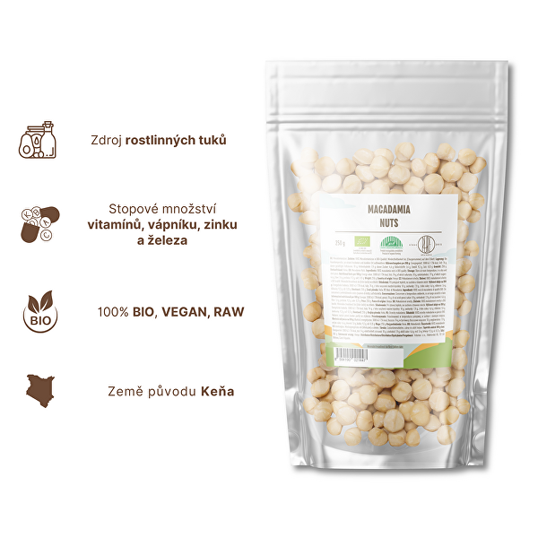 Makadamové orechy BIO 250 g