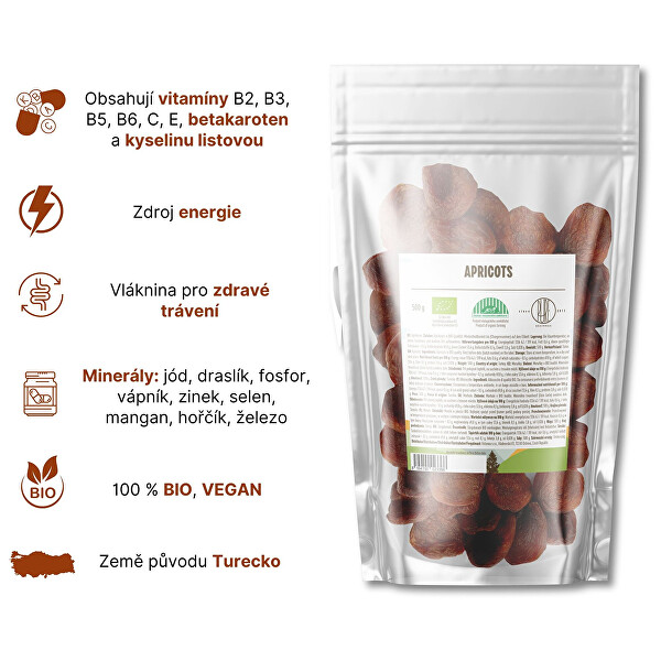 Meruňky sušené 500 g - EXPIRACE 30.6.2026