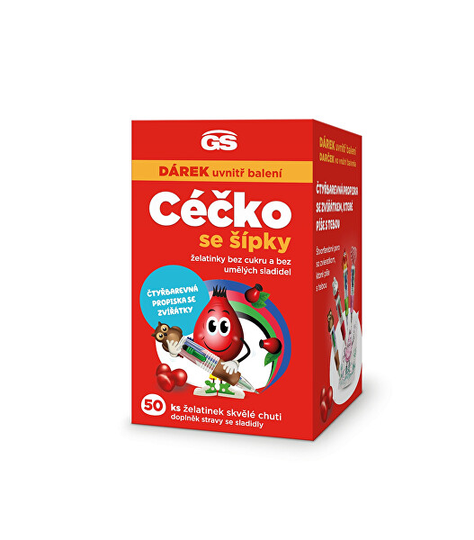 GS Céčko želatínky bez cukru 50 kusov + darček