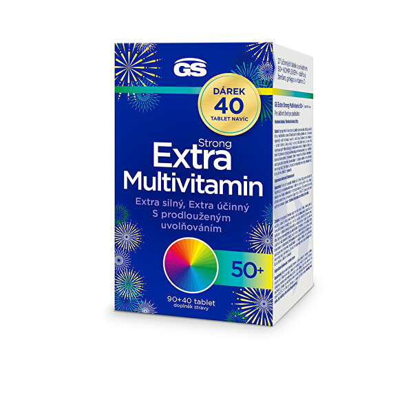 GS Extra Strong Multivitamín 50+ 90 + 40 tabliet ZADARMO
