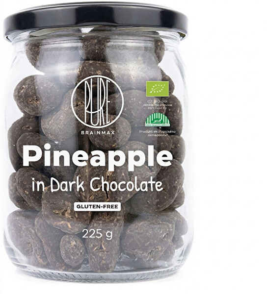 Lyofilizovaný ananas v hořké čokoládě BIO 225 g