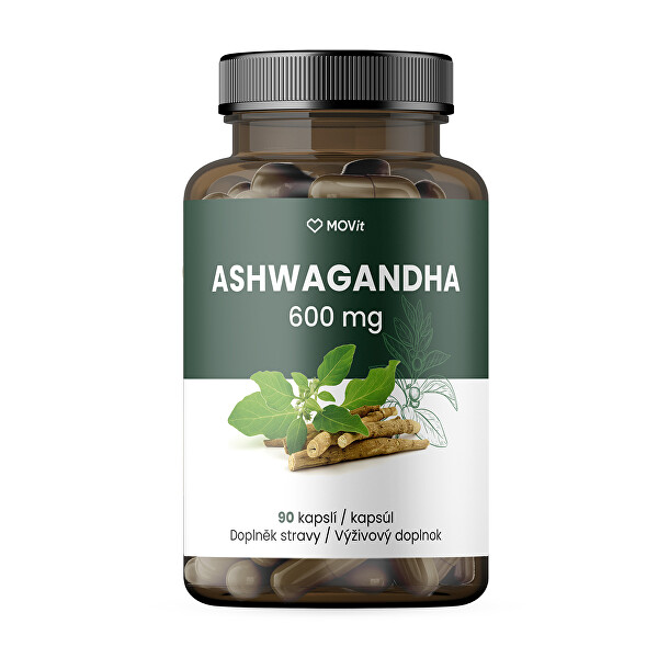 Ashwagandha 600 mg Premium 5% withanolidů 90 kapslí
