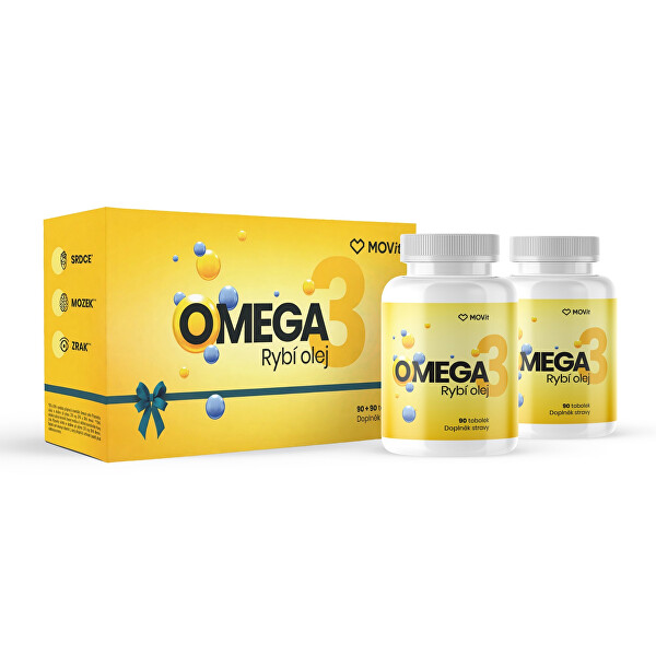 Dárkové balení Omega 3 Rybí olej 1000 mg 90 + 90 tobolek