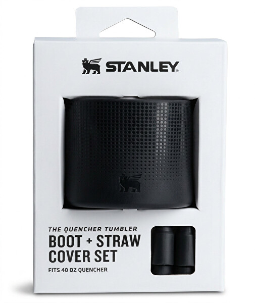Silikonový obal dna a kryt slámky The Quencher Boot + Straw Topper 1180 ml Black