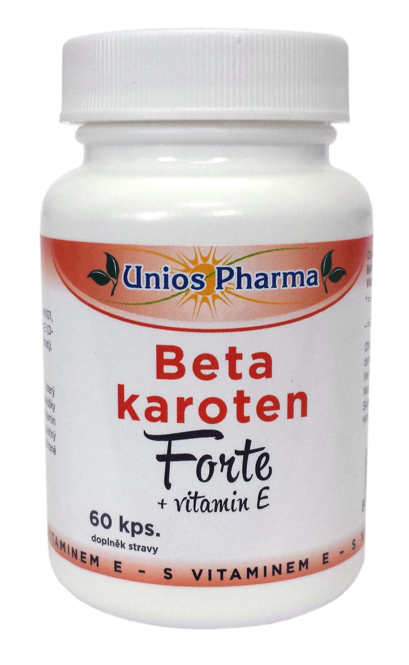 Zobrazit detail výrobku Unios Pharma Beta karoten FORTE + vitamin E 60 kapslí + 2 měsíce na vrácení zboží