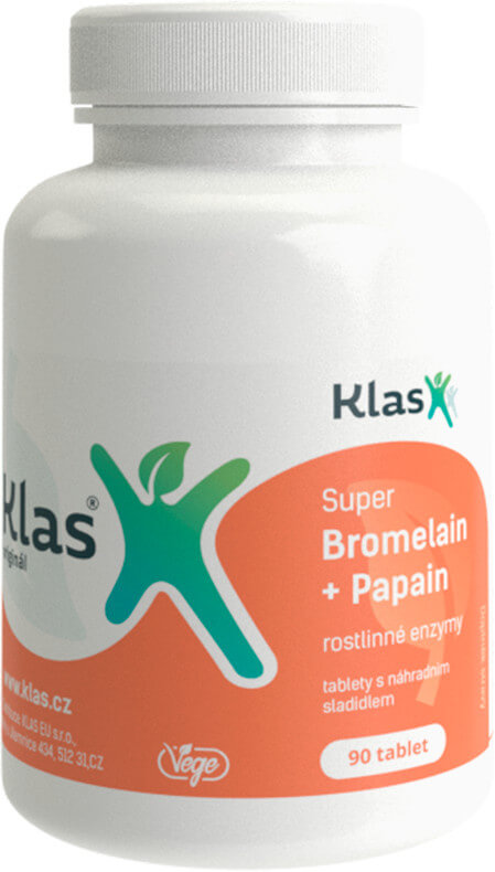 Zobrazit detail výrobku Klas Super Bromelain 500 mg + Papain 90 tbl. + 2 měsíce na vrácení zboží