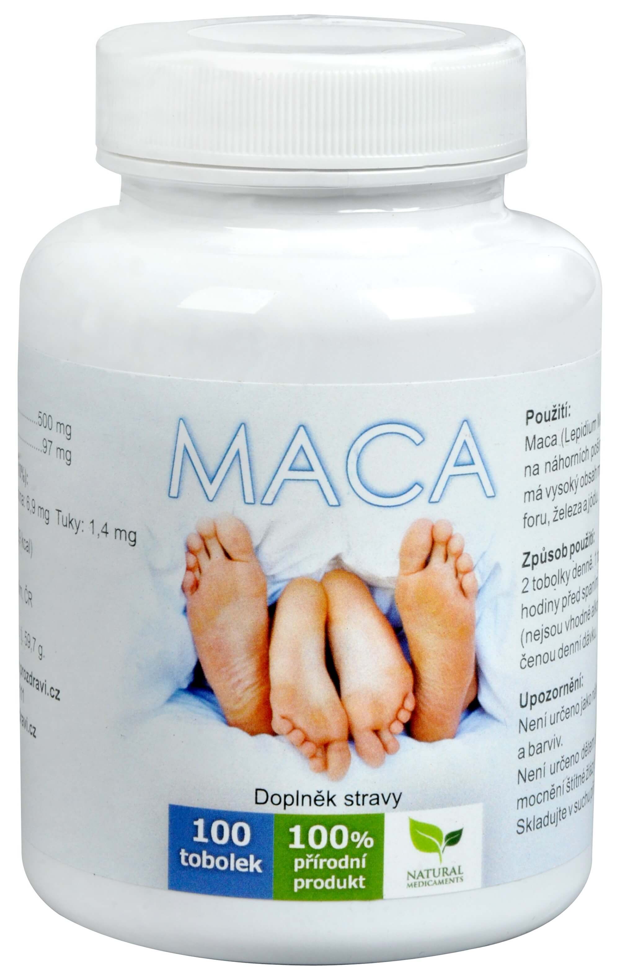 Zobrazit detail výrobku Natural Medicaments Maca 100 tob. + 2 měsíce na vrácení zboží
