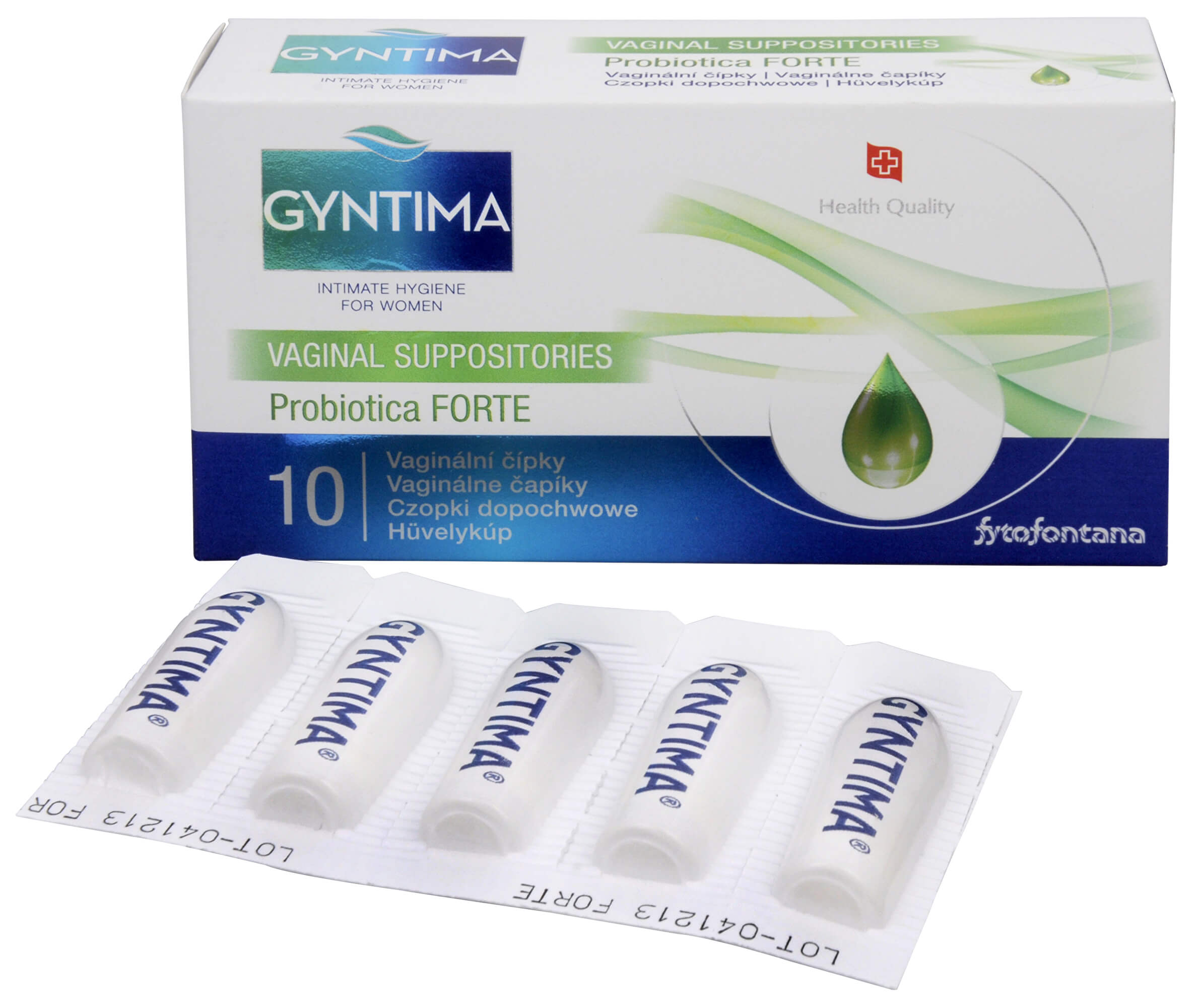 Zobrazit detail výrobku Fytofontana Gyntima Probiotica vaginální čípky Forte 10 ks + 2 měsíce na vrácení zboží