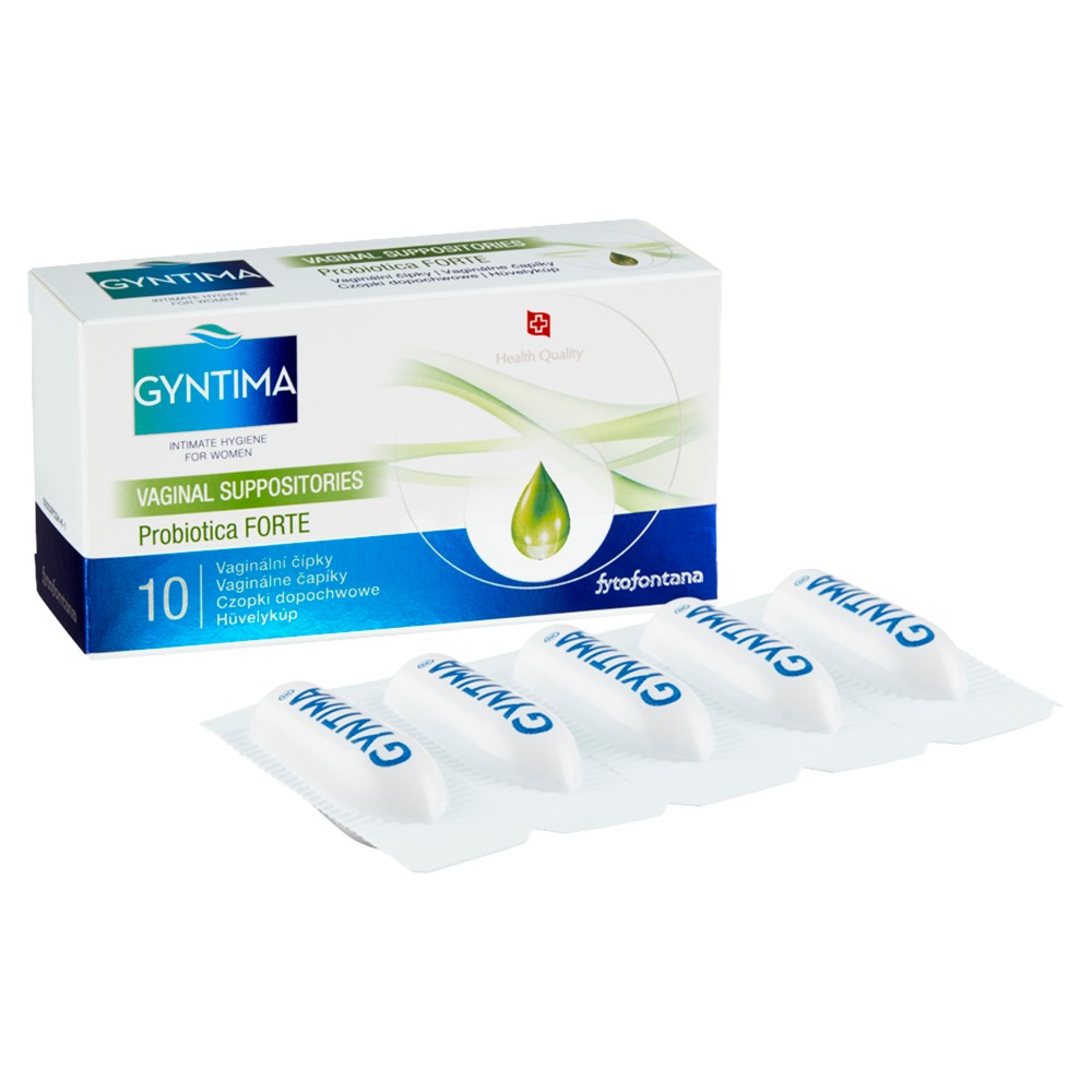 Zobrazit detail výrobku Fytofontana Gyntima Probiotica vaginální čípky Forte 10 ks