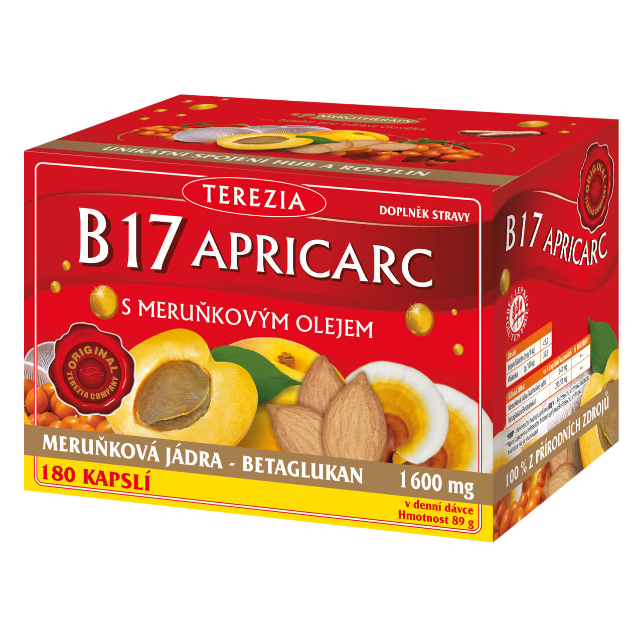 Zobrazit detail výrobku Terezia Company B17 Apricarc s meruňkovým olejem 150 kapslí + 30 kapslí ZDARMA