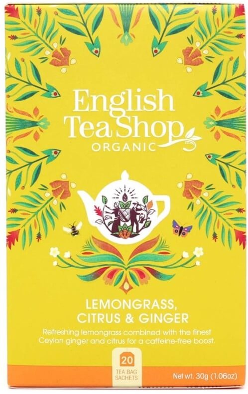 English Tea Shop Citrónová tráva, zázvor & citrusy BIO 20 sáčků