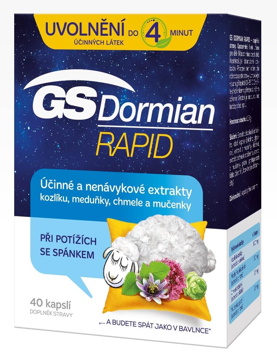 Zobrazit detail výrobku Green-Swan GS Dormian Rapid 40 kapslí + 2 měsíce na vrácení zboží
