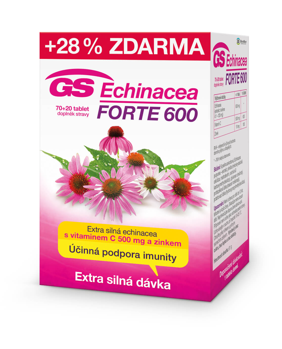 GreenSwan GS Echinacea FORTE 600 70+20 tablet ZDARMA