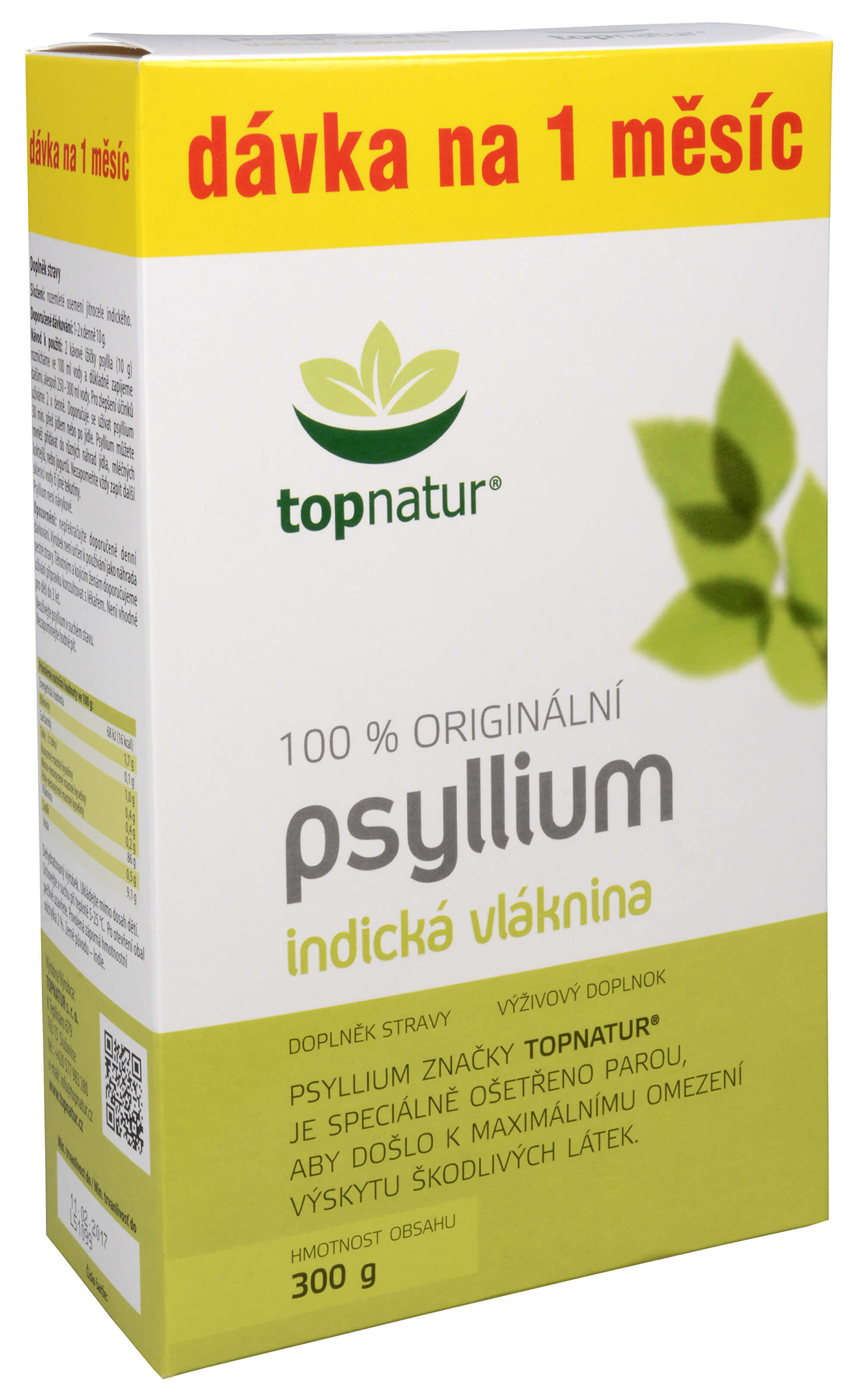 Zobrazit detail výrobku Topnatur Psyllium 300 g + 2 měsíce na vrácení zboží