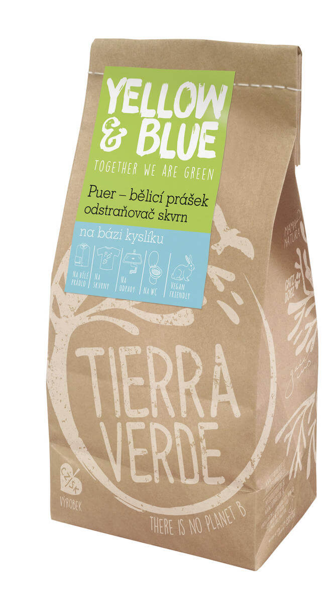 Zobrazit detail výrobku Yellow & Blue Bělící prášek PUER PE sáček 1 kg + 2 měsíce na vrácení zboží