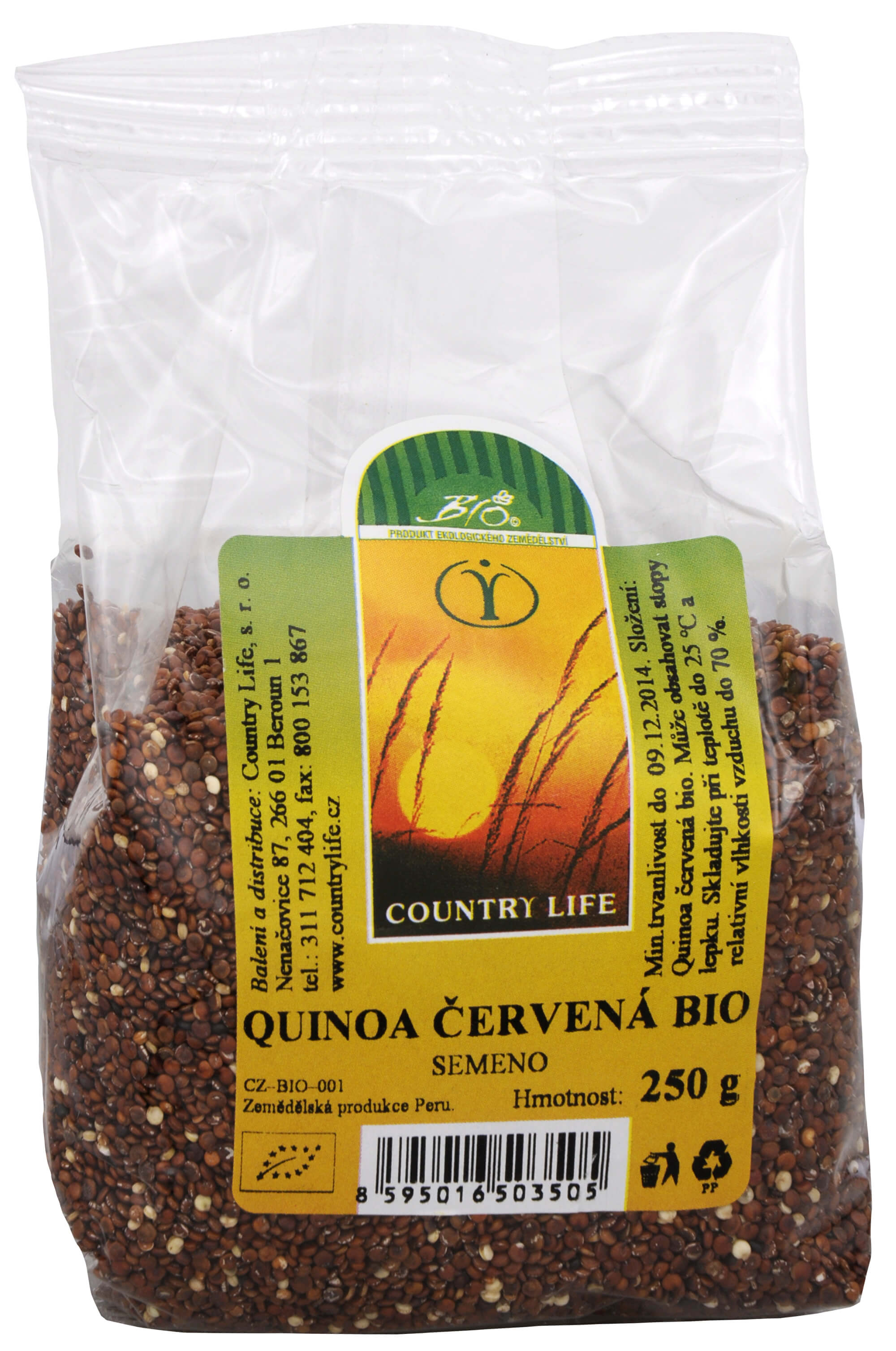 Zobrazit detail výrobku Country Life Quinoa červená BIO 250 g + 2 měsíce na vrácení zboží