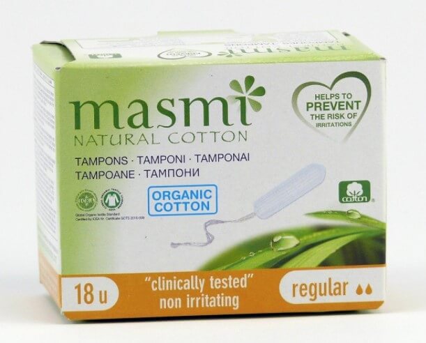 Masmi Tampóny z organické bavlny MASMI Regular 18 ks