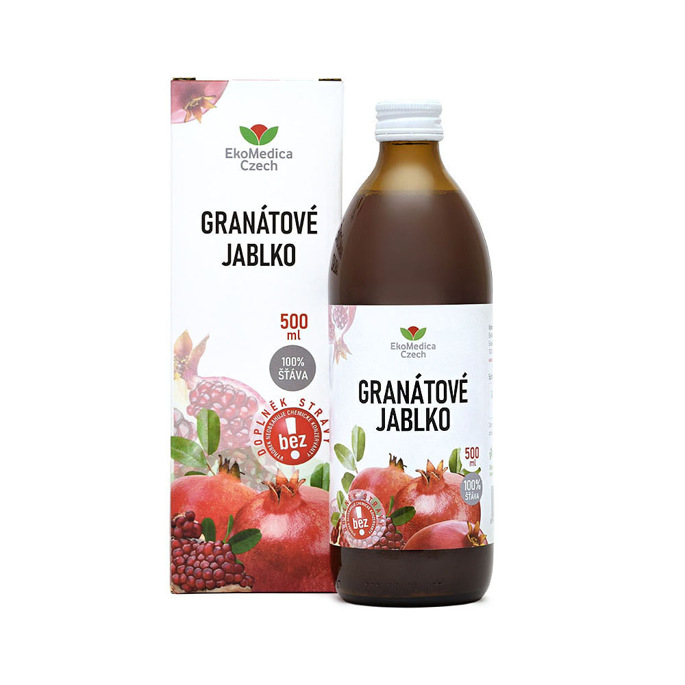 EkoMedica Czech Granátové jablko - 100% šťáva z granátového jablka 500 ml