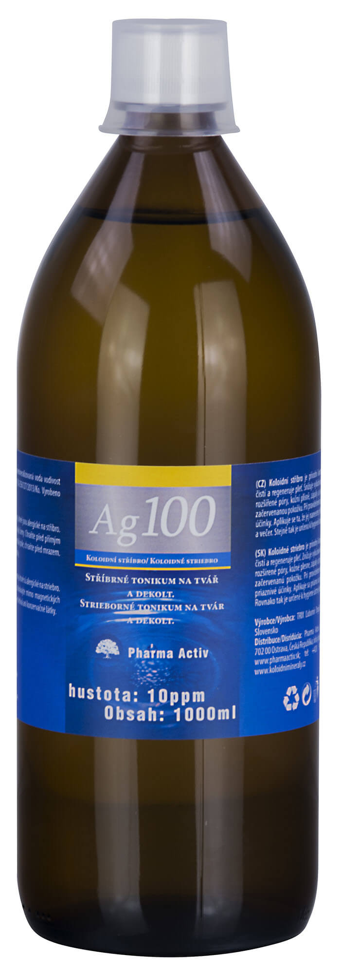 Zobrazit detail výrobku Pharma Activ Koloidní stříbro Ag100 (10ppm) 1000 ml + 2 měsíce na vrácení zboží Zobrazit detail výrobku Pharma Activ Koloidní stříbro Ag100 (10ppm) 1000 ml + 2 měsíce na vrácení zboží