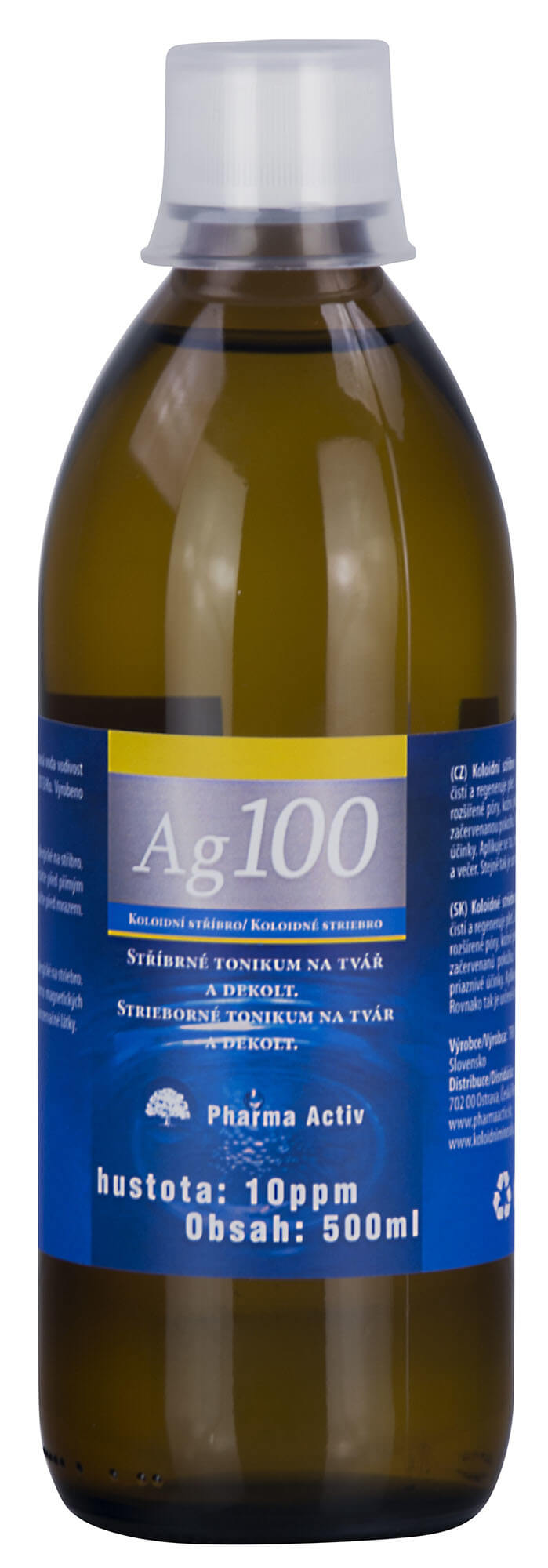 Zobrazit detail výrobku Pharma Activ Koloidní stříbro Ag100 (10ppm) 500 ml + 2 měsíce na vrácení zboží Zobrazit detail výrobku Pharma Activ Koloidní stříbro Ag100 (10ppm) 500 ml + 2 měsíce na vrácení zboží
