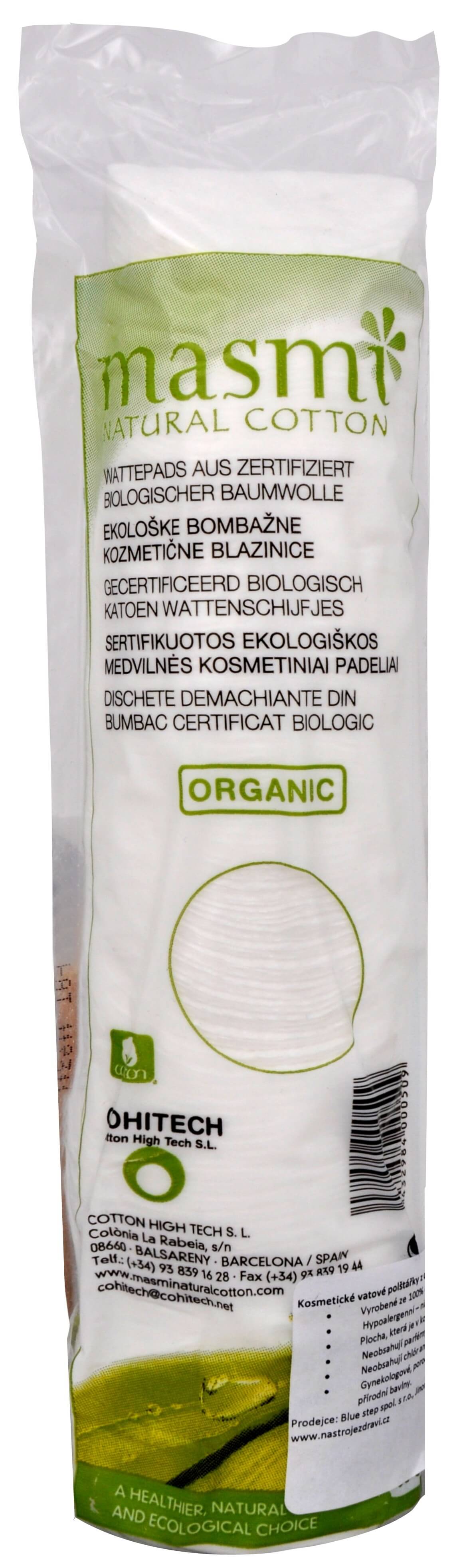 Zobrazit detail výrobku Masmi Kosmetické vatové polštářky z organické bavlny MASMI 80 ks + 2 měsíce na vrácení zboží