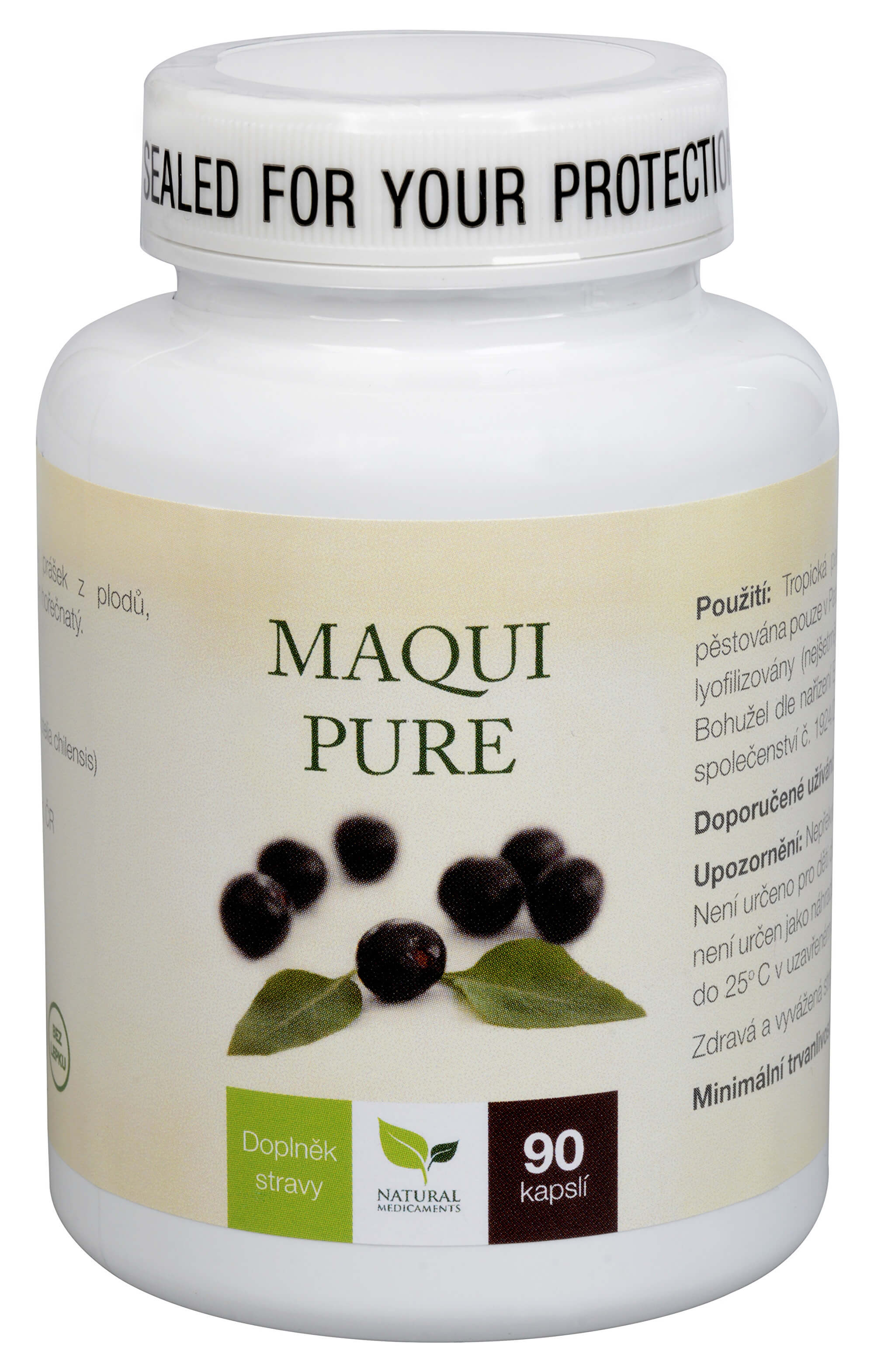Zobrazit detail výrobku Natural Medicaments Maqui Pure 90 kapslí + 2 měsíce na vrácení zboží