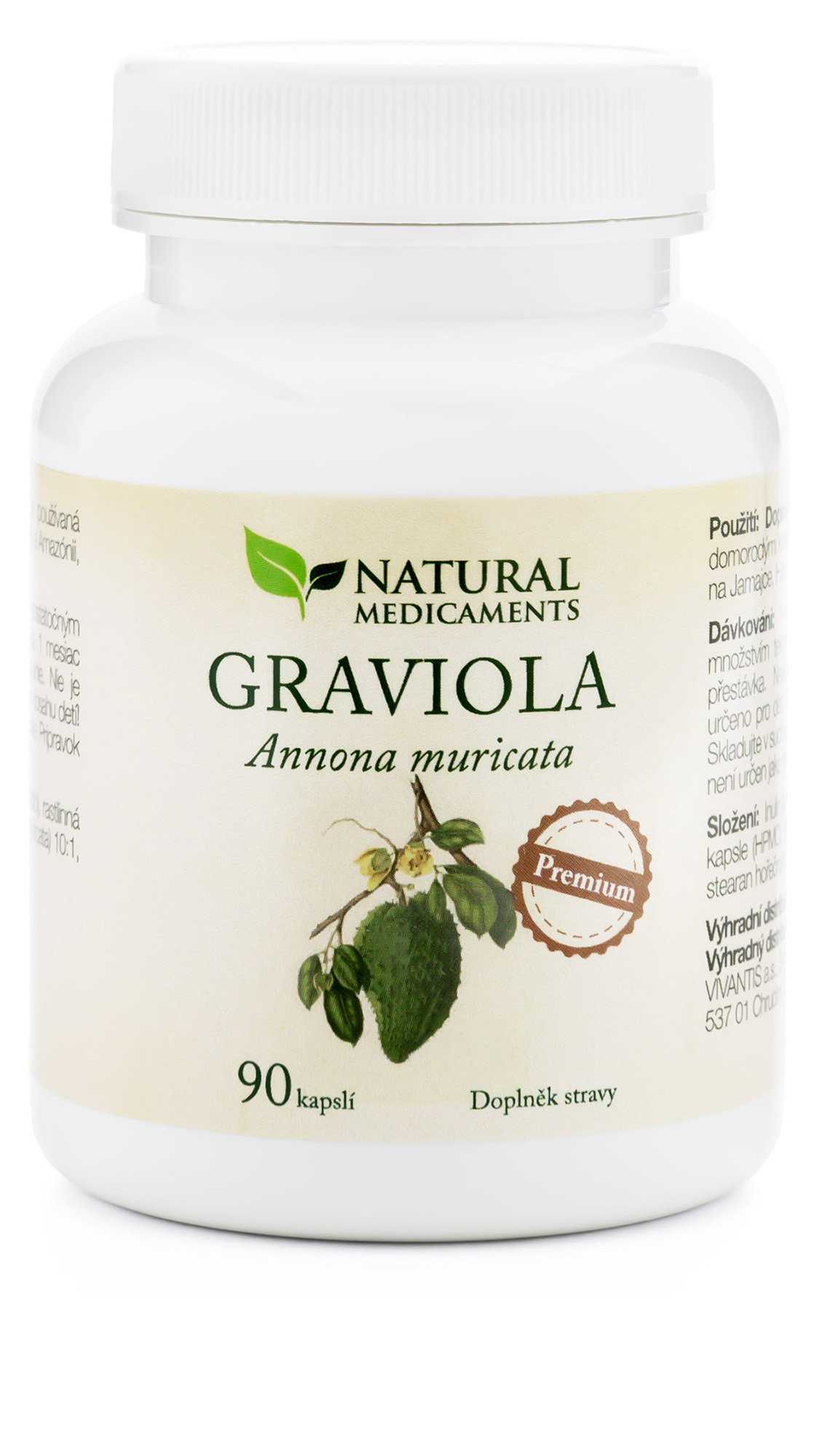 Zobrazit detail výrobku Natural Medicaments Graviola anona (Annona muricata) 90 kapslí