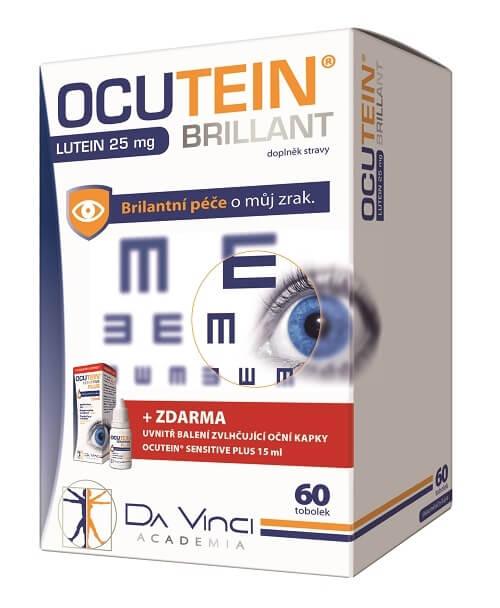 Zobrazit detail výrobku Simply You Ocutein Brillant Lutein 25 mg 60 tob.+ Ocutein® Sensitive zvlhčující oční kapky 15 ml ZDARMA