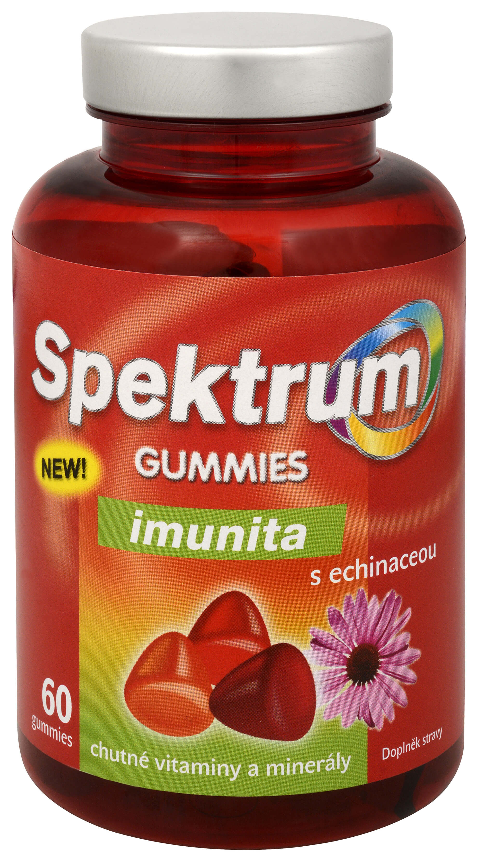 Zobrazit detail výrobku Spektrum Spektrum Gummies Imunita s echinaceou 60 želatinových tbl. + 2 měsíce na vrácení zboží