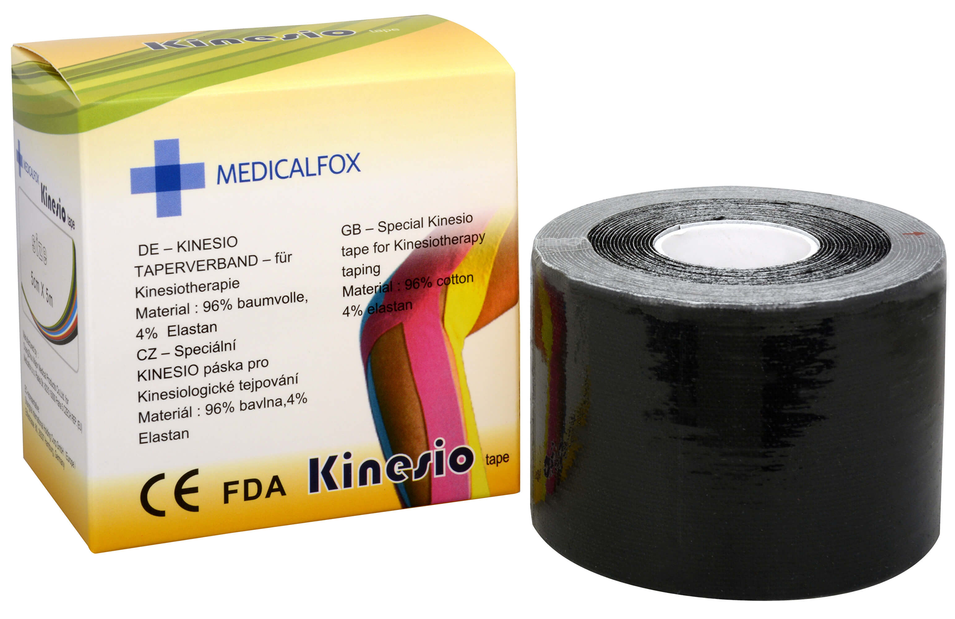 Zobrazit detail výrobku Medicalfox Tejpovací páska Kinezio 5 cm x 5 m Černá + 2 měsíce na vrácení zboží