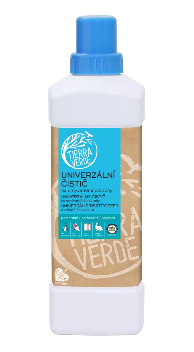 Zobrazit detail výrobku Tierra Verde Univerzální čistič pro domácnost z mýdlových ořechů s přírodní pomerančovou silicí 1 l
