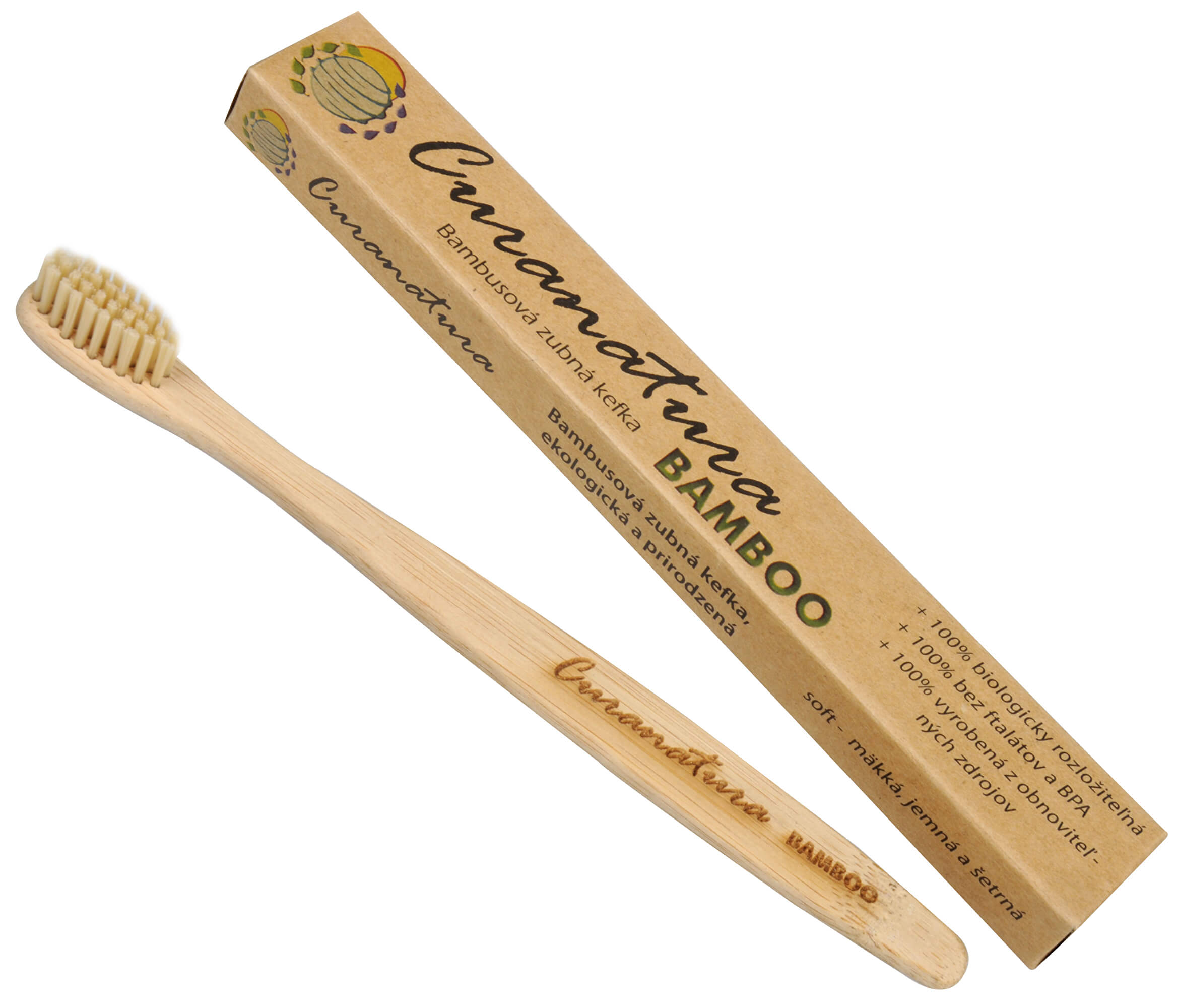 Zobrazit detail výrobku Curanatura Zdravý zubní kartáček Curanatura 1 ks Bamboo - zelená volba + 2 měsíce na vrácení zboží