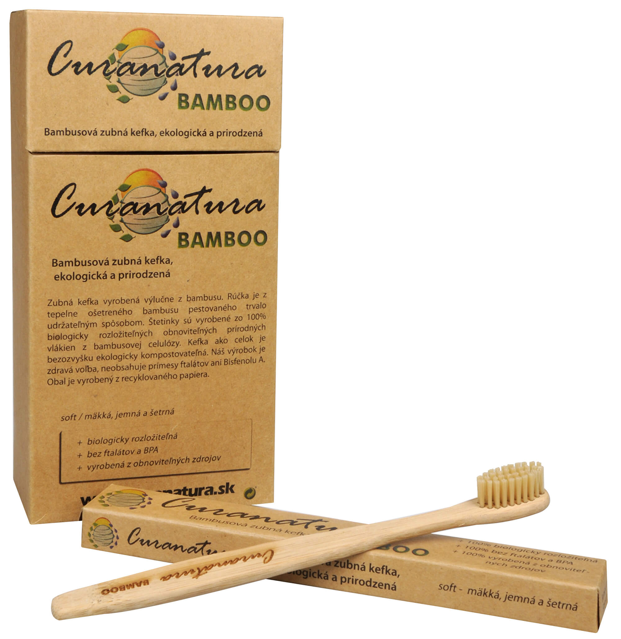 Zobrazit detail výrobku Curanatura Zdravý zubní kartáček Curanatura 12 ks Bamboo - zelená volba