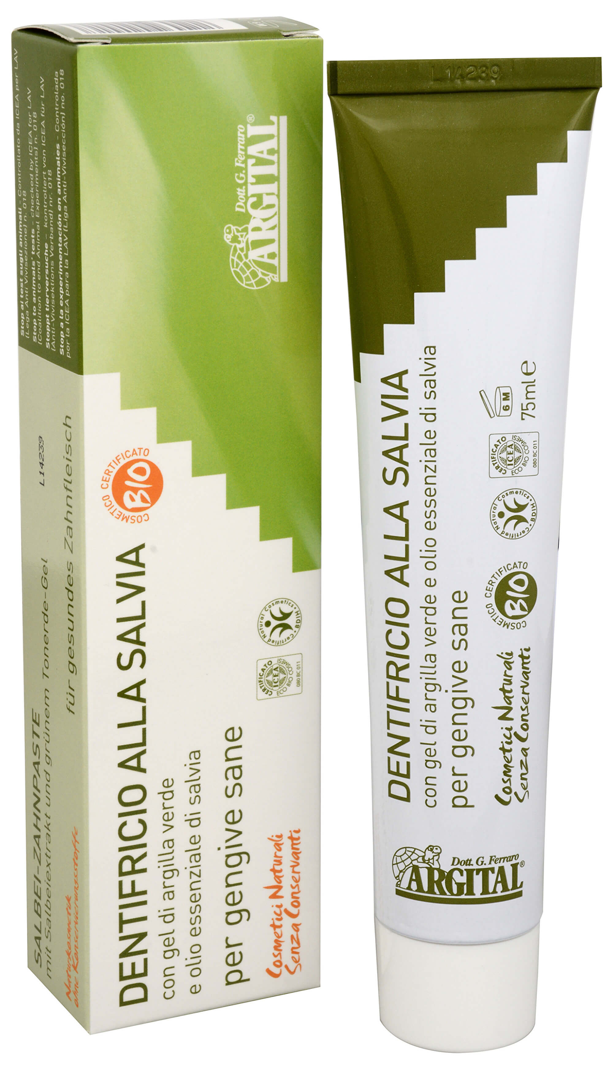 Zobrazit detail výrobku Argital Argital - zubní pasta se šalvějí a zeleným jílem 75 ml