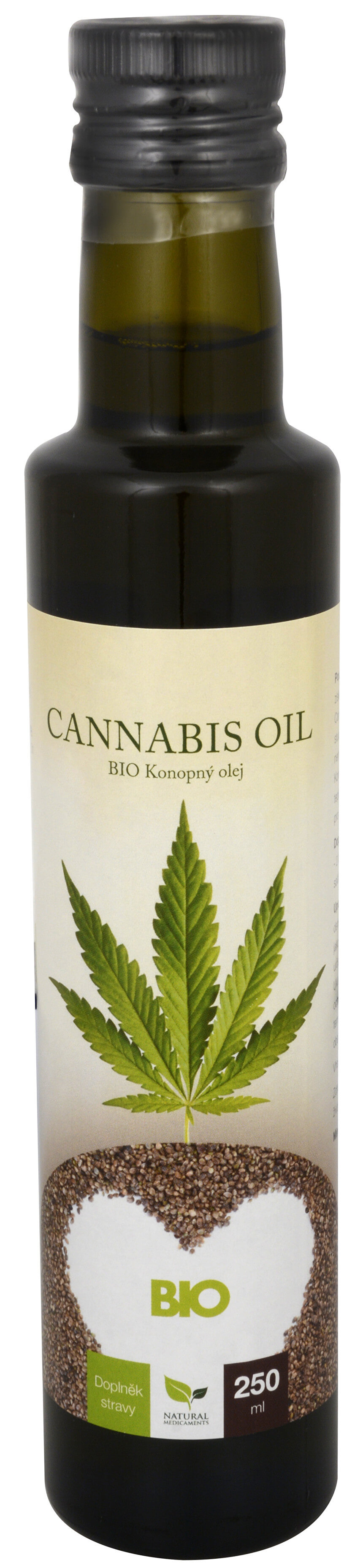 Zobrazit detail výrobku Natural Medicaments Cannabis oil - BIO Konopný olej 250 ml + 2 měsíce na vrácení zboží