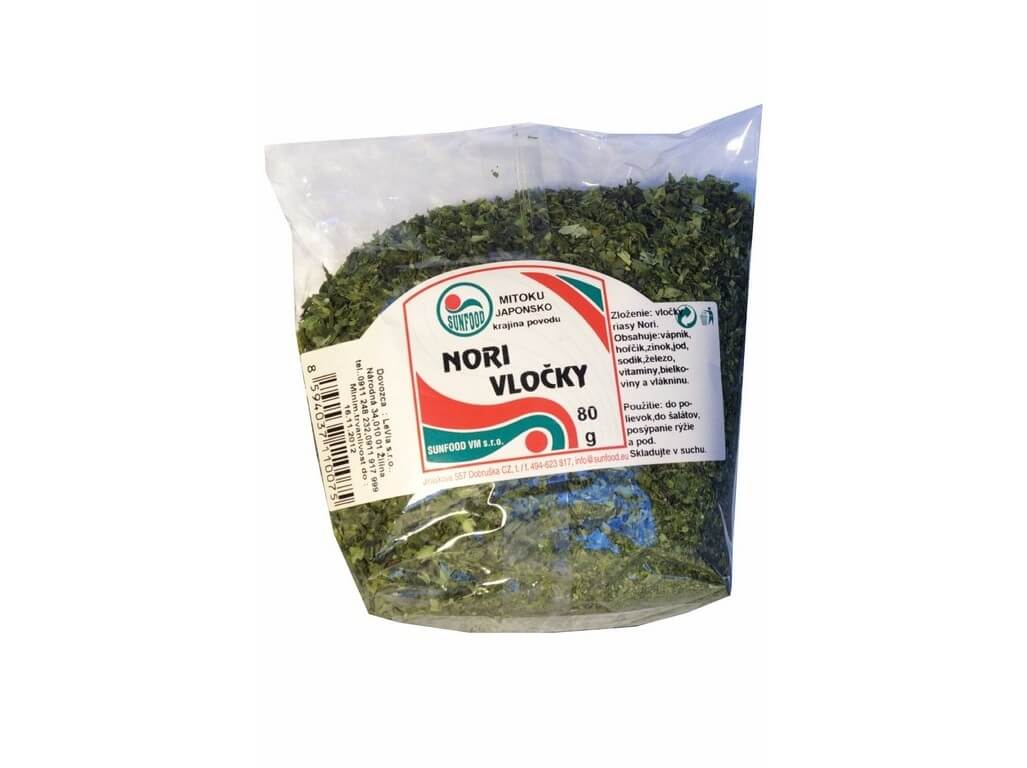 Zobrazit detail výrobku Sunfood Nori - green vločky 80 g + 2 měsíce na vrácení zboží