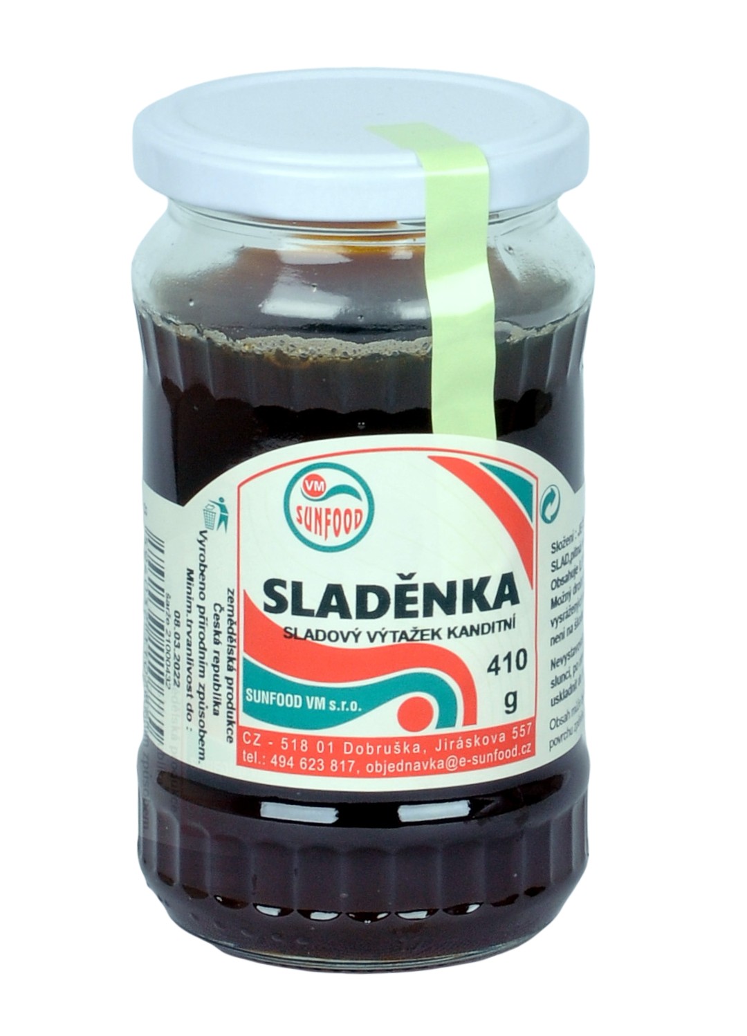 Sunfood Sladěnka - ječmenný slad, sklo 410g