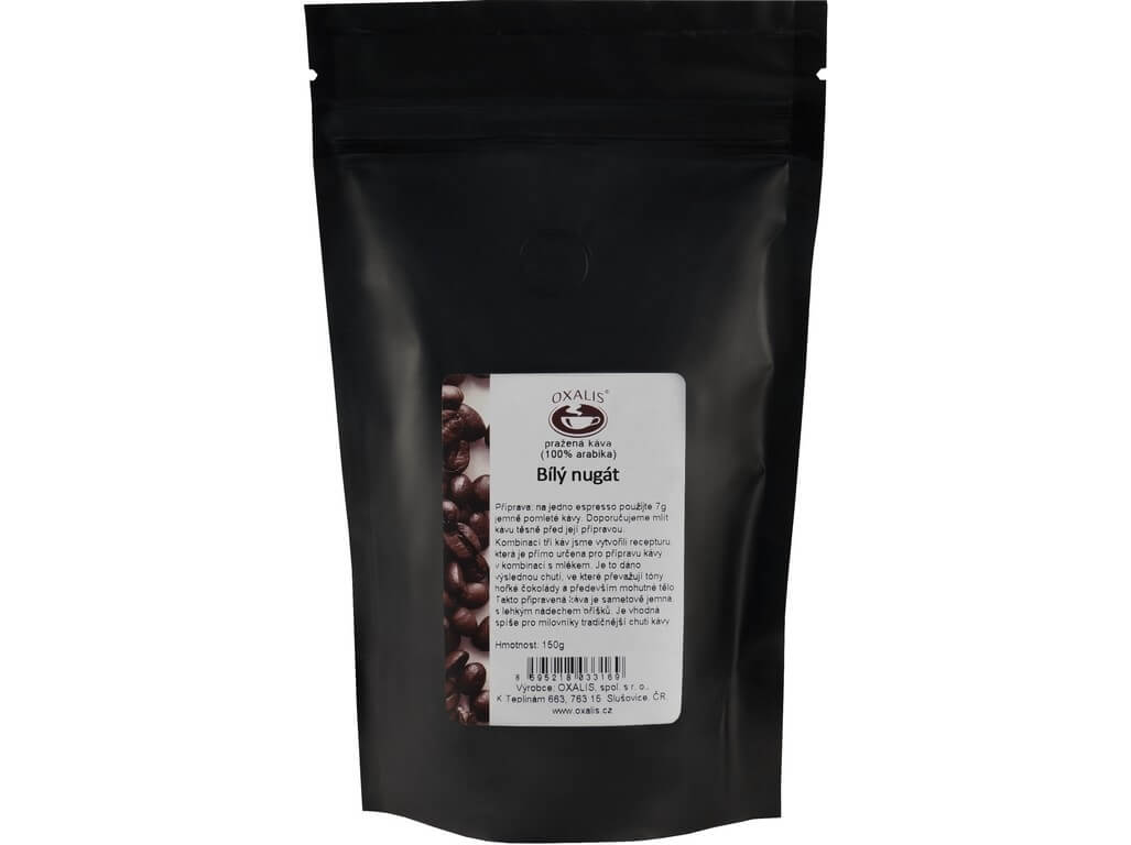 Zobrazit detail výrobku OXALIS Bílý nugát 150 g - káva mletá Zobrazit detail výrobku OXALIS Bílý nugát 150 g - káva mletá