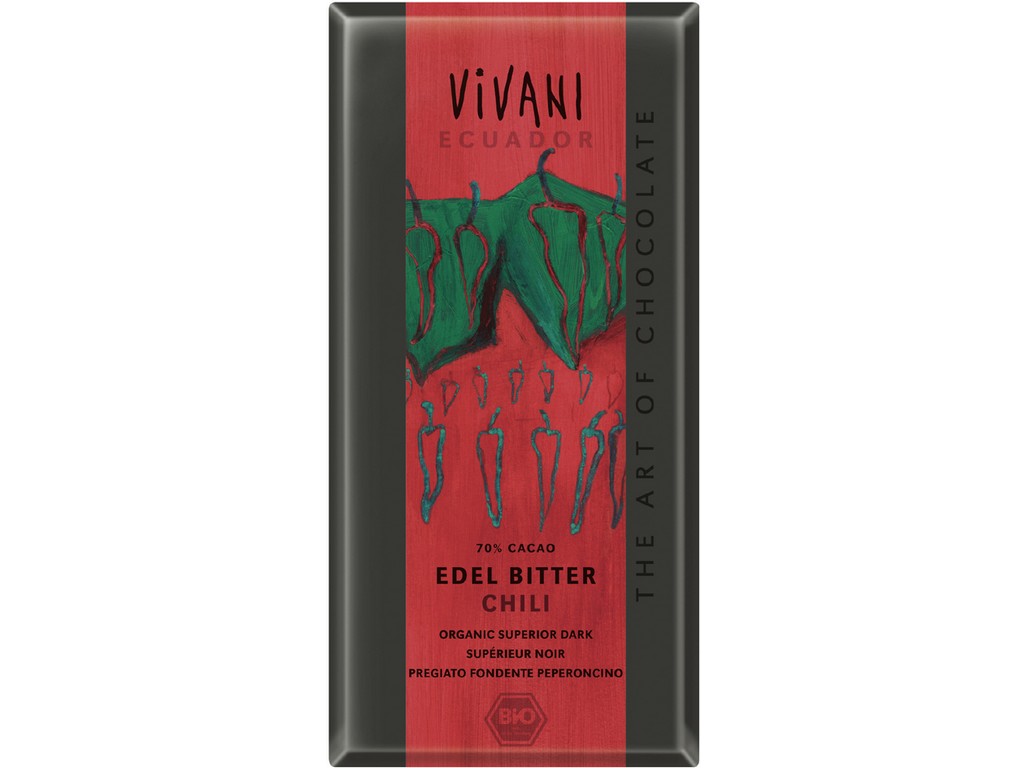 Zobrazit detail výrobku VIVANI Bio hořká čokoláda Chili 100g Zobrazit detail výrobku VIVANI Bio hořká čokoláda Chili 100g