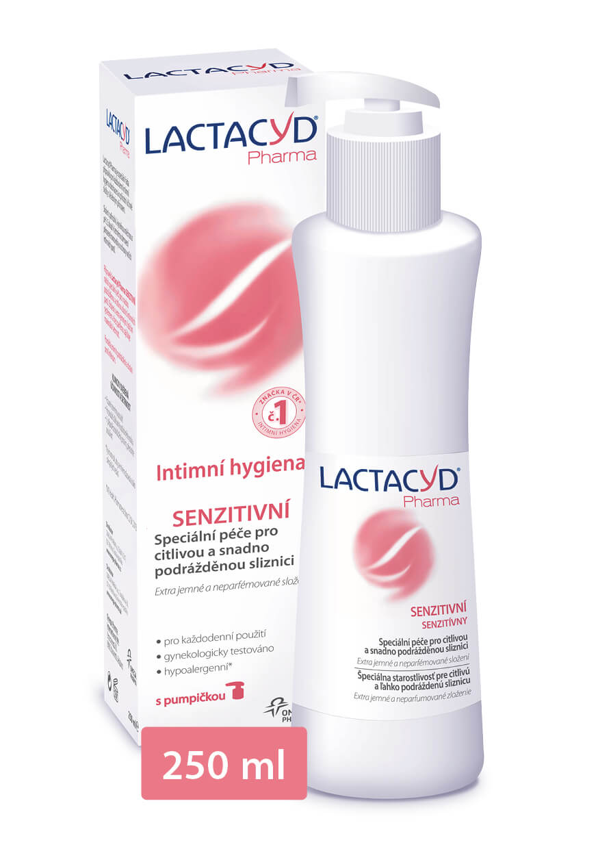 Zobrazit detail výrobku Omega Pharma Lactacyd Pharma Senzitivní 250 ml + 2 měsíce na vrácení zboží