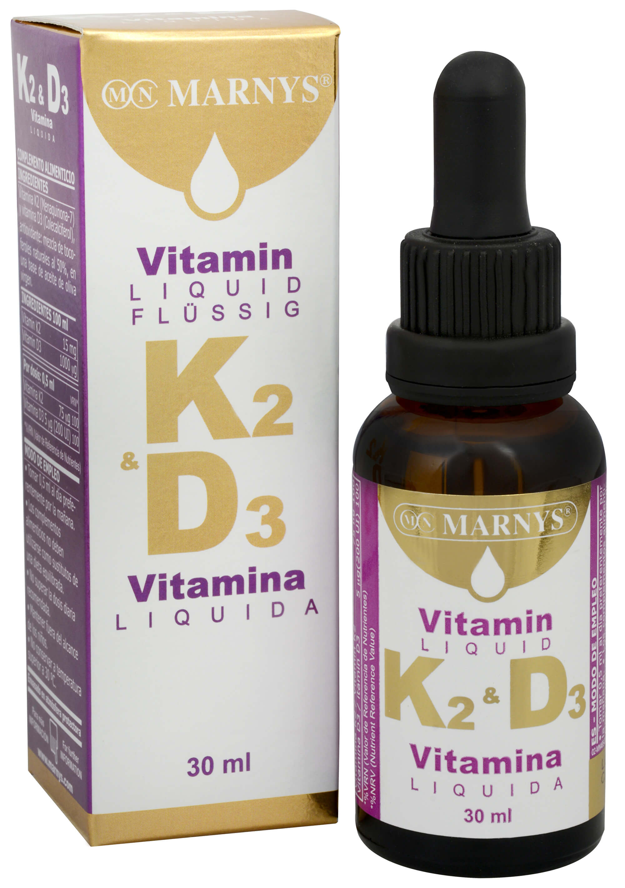 Zobrazit detail výrobku Marnys Tekutý vitamín K2D3 30 ml + 2 měsíce na vrácení zboží