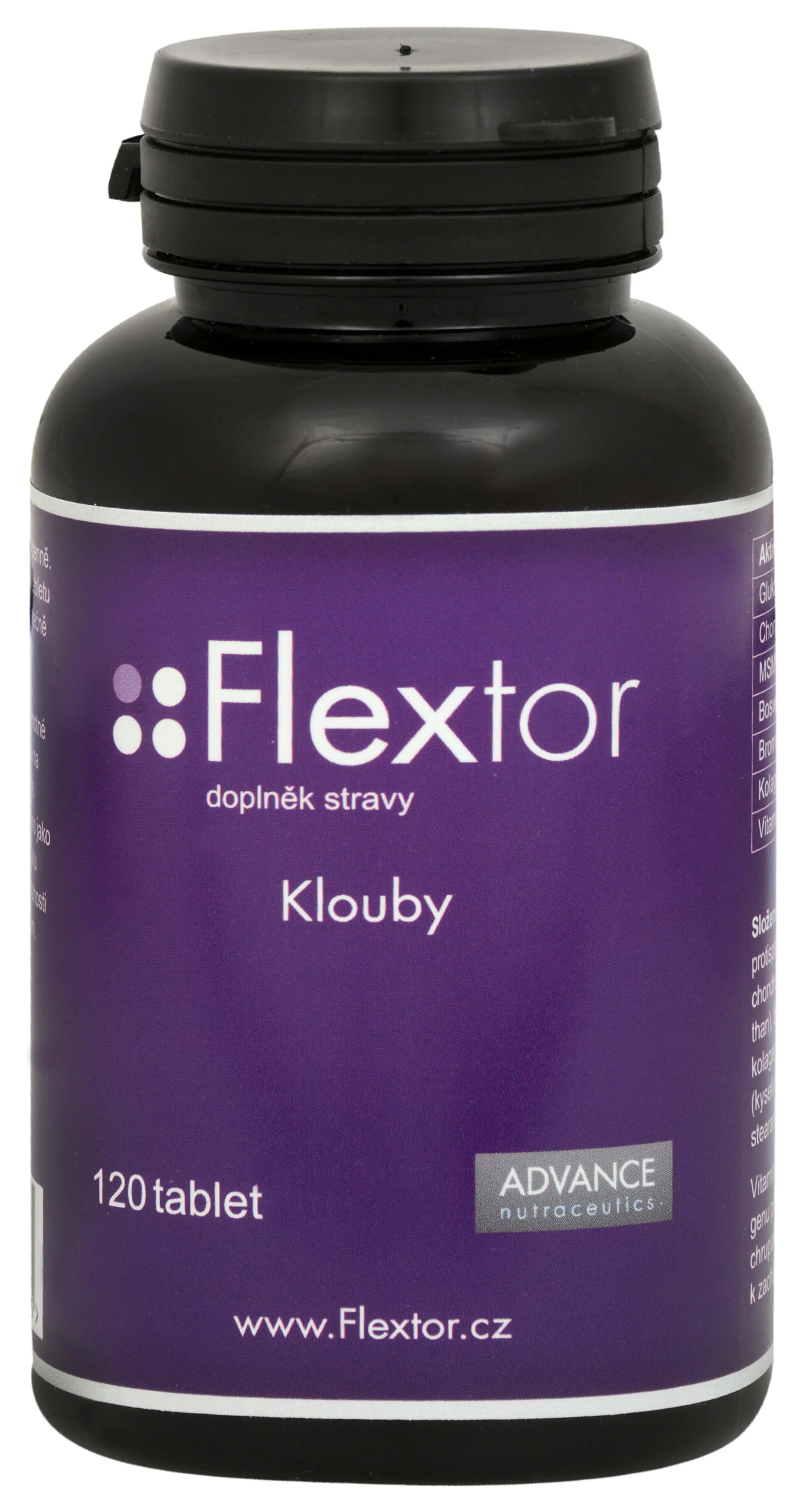 Zobrazit detail výrobku Advance nutraceutics Flextor 120 tbl. + 2 měsíce na vrácení zboží
