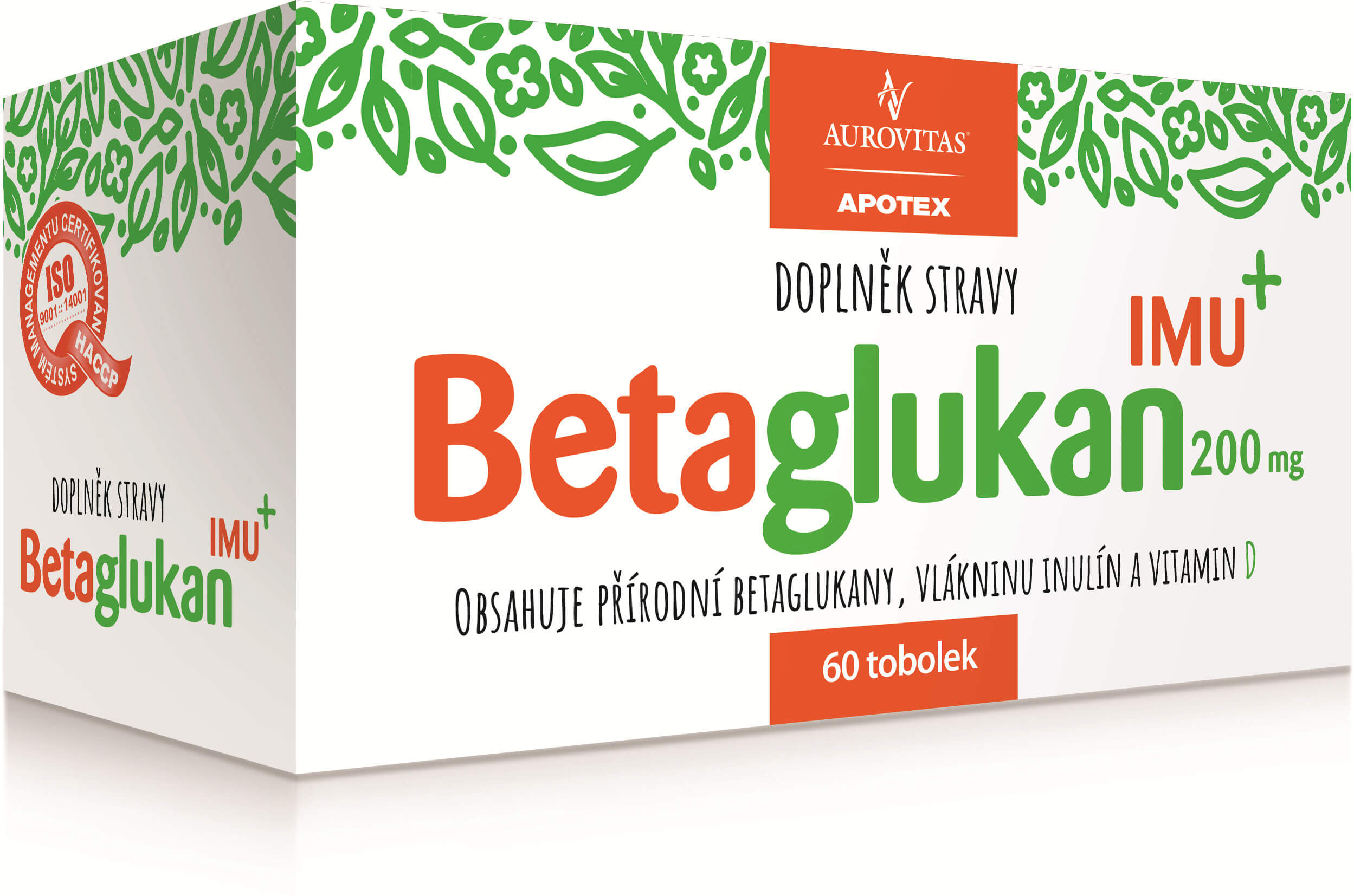 Zobrazit detail výrobku Aurovitas Betaglukan IMU 200 mg 60 tob. + 2 měsíce na vrácení zboží