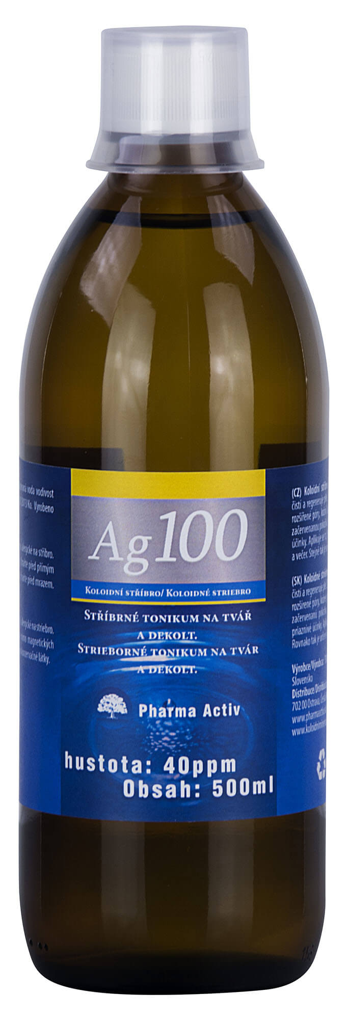 Zobrazit detail výrobku Pharma Activ Koloidní stříbro Ag100 (40ppm) 500 ml + 2 měsíce na vrácení zboží Zobrazit detail výrobku Pharma Activ Koloidní stříbro Ag100 (40ppm) 500 ml + 2 měsíce na vrácení zboží