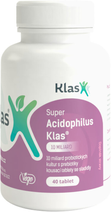 Zobrazit detail výrobku Klas Super Acidophilus plus 10 miliard 40 cucacích tbl. + 2 měsíce na vrácení zboží