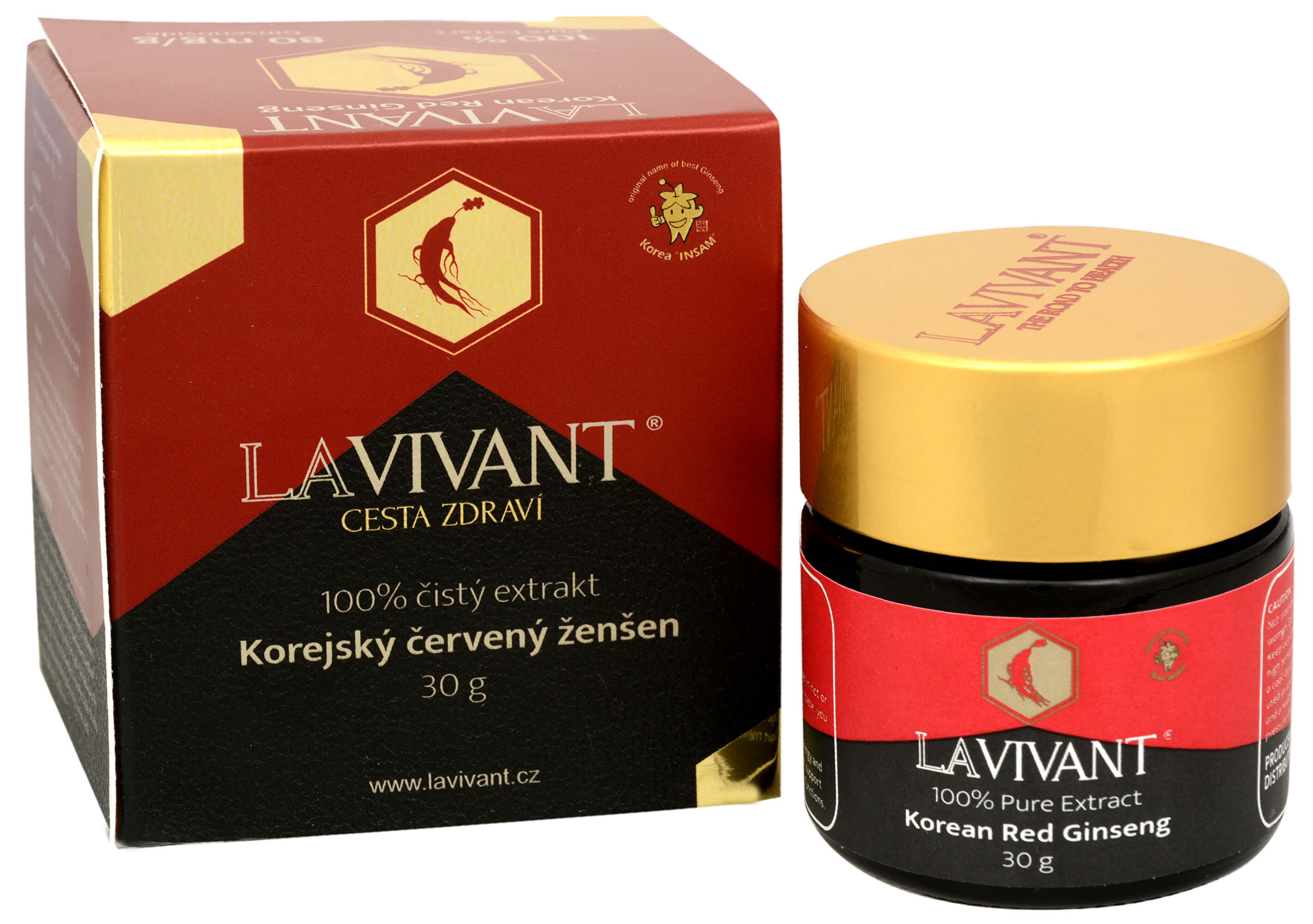 Lavivant LAVIVANT red, korejský červený ženšenový extrakt 30 g