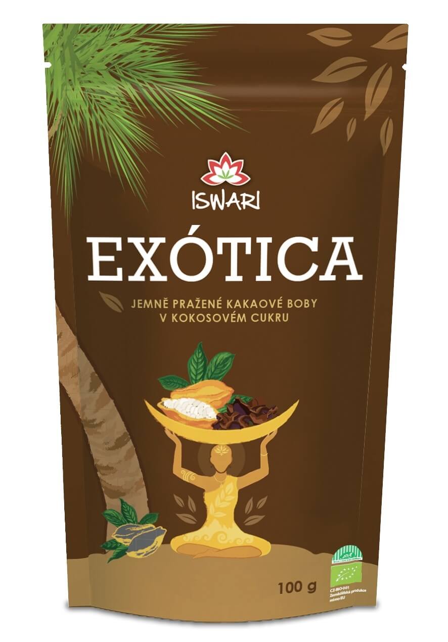 Zobrazit detail výrobku Iswari BIO Kakaové boby v kokosovém cukru EXÓTICA 100 g