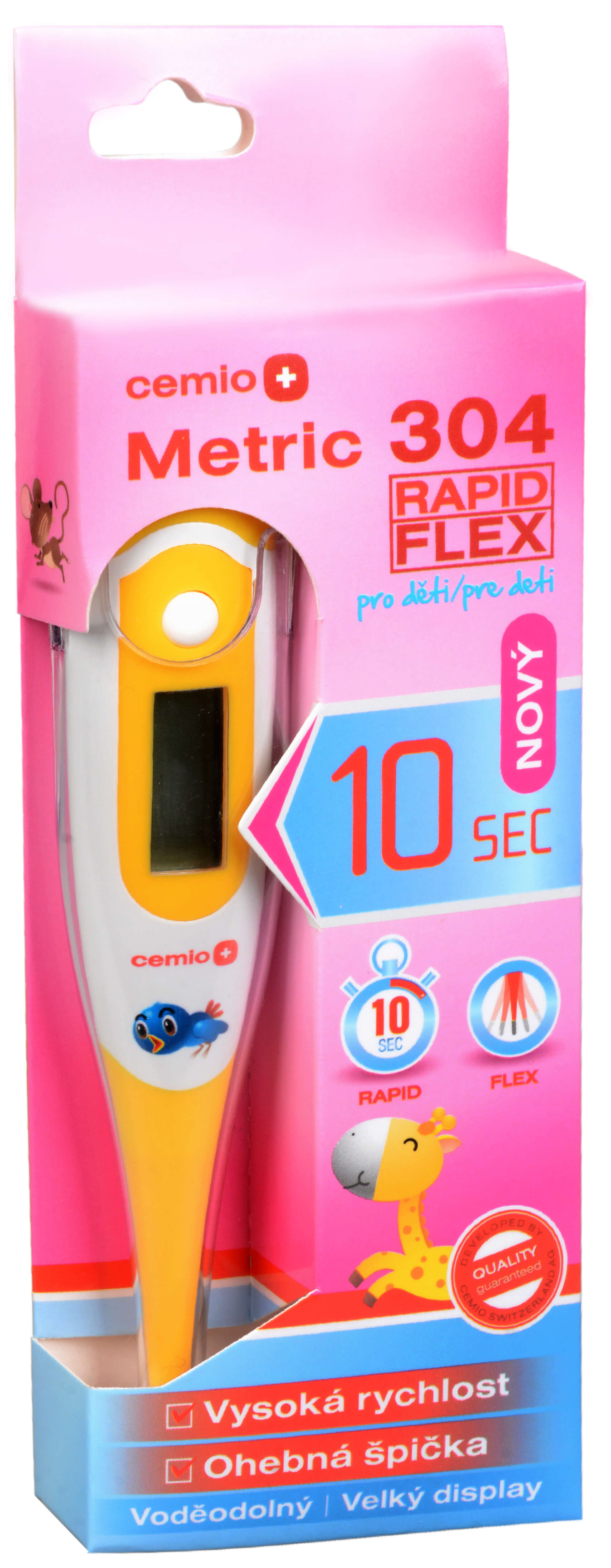 Zobrazit detail výrobku Cemio Cemio Metric 304 Digitální teploměr Rapid Flex dětský + 2 měsíce na vrácení zboží